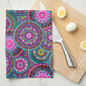 ブライトボヘミアンボホヒッッピーシック キッチンタオル (四つ折り)