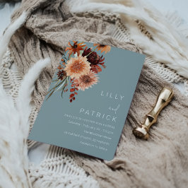 ブライトボヘミ結婚アンの：ゴージャスフローラボホ 招待状