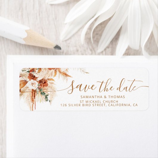 ブライトボホデイトの結婚差出人住所 ラベル