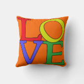 ブライトポップ・アートのアートLOVE装飾用クッション クッション (裏面)