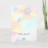 ブライトポピーお名前カスタムの母の日 カード (裏面)