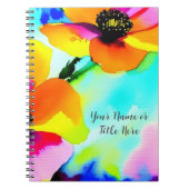 ブライトポピーお名前カスタムの母の日 ノートブック (正面)
