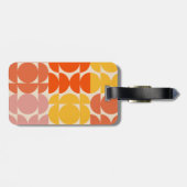 ブライトミッドセンチュリーモダンイエローオレンジラベル ラゲッジタグ (裏面横)
