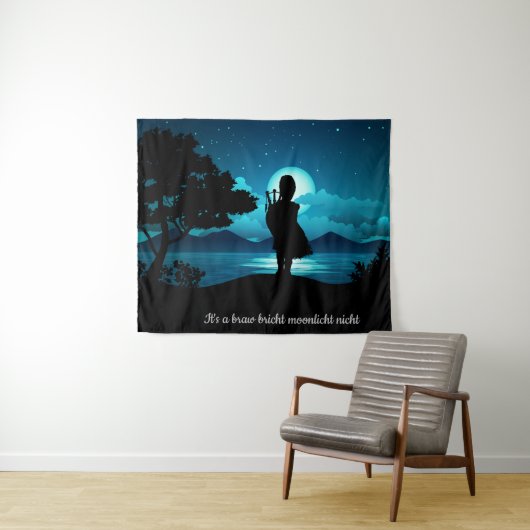 ブライトムーンのスコティッシュパイパー タペストリー (インサイチュ(横))