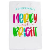 ブライトメリーおもしろいフェスティバルクリスマス抱き枕 ミディアムペーパーバッグ (正面)