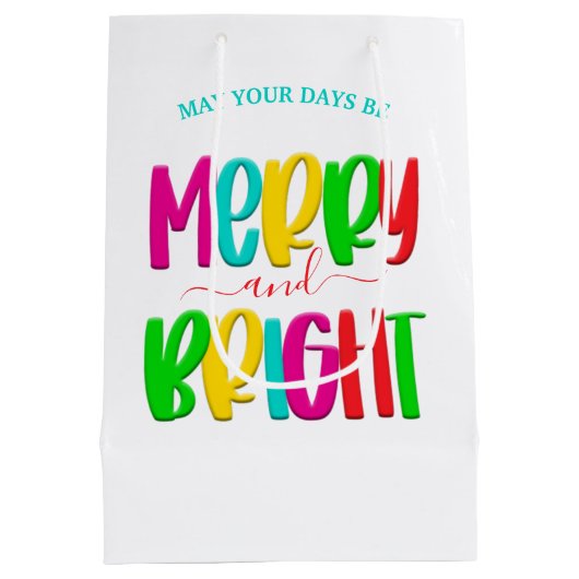 ブライトメリーおもしろいフェスティバルクリスマス抱き枕 ミディアムペーパーバッグ (裏面)