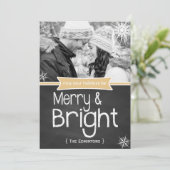 ブライトメリーイエローチャルクボードホリデーフラットカード シーズンカード (スタンド正面)