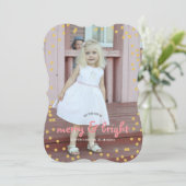 ブライトメリークリスマスカカスタムウトホリデーフォト シーズンカード (スタンド正面)