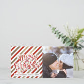 ブライトメリークリスマスカスタムフォトホリデーカード シーズンカード (スタンド正面)