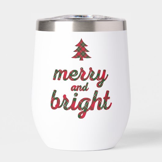 ブライトメリークリスマスタイポグラフィタータンチェック (正面)