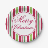 ブライトメリークリスマスディナーパーティー紙プレート ペーパープレート (正面)