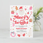 ブライトメリークリスマスパーティーホリデーパーティー 招待状 (スタンド正面)