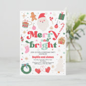 ブライトメリークリスマスパーティーホリデーパーティー 招待状 (スタンド正面)