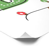 ブライトメリークリスマスフェスティバルタイポグラフィ ポスター (コーナー)