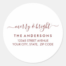 ブライトメリークリスマスホリデーレッド差出人住所