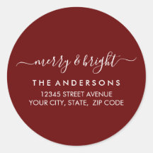 ブライトメリークリスマスホリデーレッド差出人住所