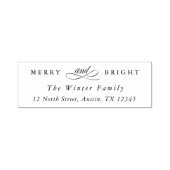 ブライトメリークリスマスホリデー差出人住所 セルフインキングスタンプ (デザイン)