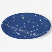 ブライトメリークリスマスホリデー紙プレート ペーパープレート (アングル)