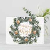 ブライトメリークリスマスリースホリデーカード シーズンカード (スタンド正面)