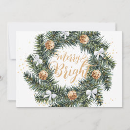 ブライトメリークリスマスリースホリデーカード シーズンカード