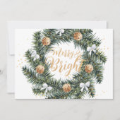 ブライトメリークリスマスリースホリデーカード シーズンカード (正面)