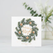 ブライトメリークリスマスリースホリデーカード シーズンカード (スタンド正面)