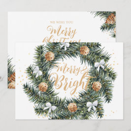 ブライトメリークリスマスリースホリデーカード シーズンカード