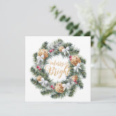 ブライトメリークリスマスリースホリデーカード シーズンカード (スタンド正面)