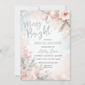 ブライトメリースノーフレークオーナメントブライダルシャワー 招待状 (正面)