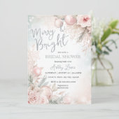 ブライトメリースノーフレークオーナメントブライダルシャワー 招待状 (スタンド正面)