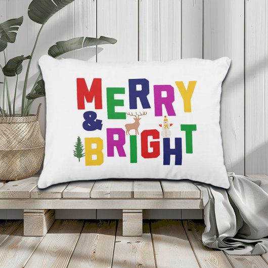 ブライトメリーパインツリートインデア雪だるま アクセントクッション