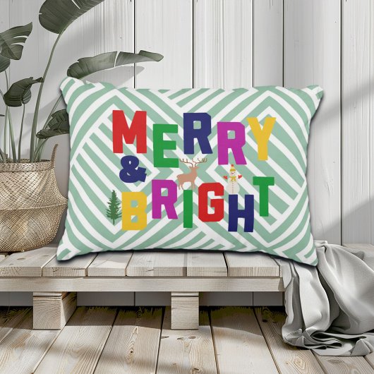 ブライトメリーパインツリートインデア雪だるま アクセントクッション