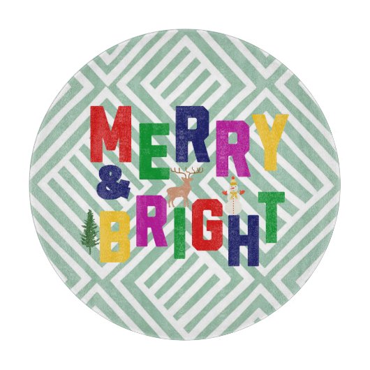 ブライトメリーパインツリートインデア雪だるま カッティングボード (正面)