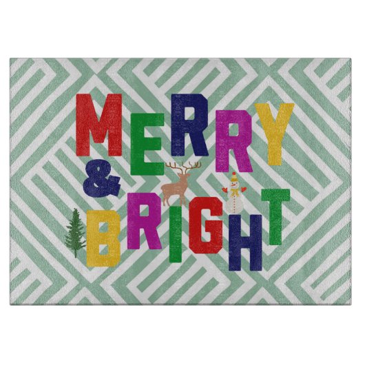 ブライトメリーパインツリートインデア雪だるま カッティングボード (正面)