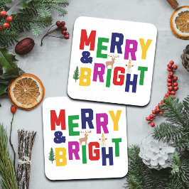 ブライトメリーパインツリートインデア雪だるま コースター