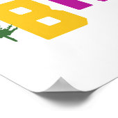 ブライトメリーパインツリートインデア雪だるま ポスター (角)