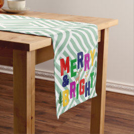ブライトメリーパインツリートインデア雪だるま ミディアムテーブルランナー