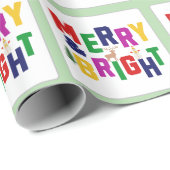 ブライトメリーパインツリートインデア雪だるま ラッピングペーパー (ロールコーナー)