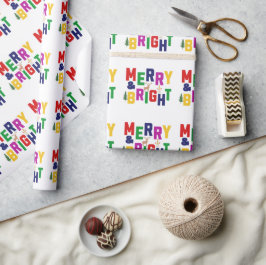 ブライトメリーパインツリートインデア雪だるま ラッピングペーパー