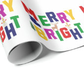 ブライトメリーパインツリートインデア雪だるま ラッピングペーパー (ロールコーナー)