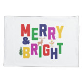 ブライトメリーパインツリートインデア雪だるま 枕カバー (裏面)