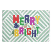 ブライトメリーパインツリートインデア雪だるま 枕カバー (裏面)