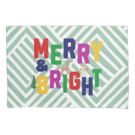 ブライトメリーパインツリートインデア雪だるま 枕カバー