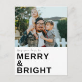 ブライトメリーファミリーフォトクリスマスホリデー ポストカード (正面)