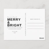 ブライトメリーファミリーフォトクリスマスホリデー ポストカード (裏面)