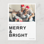 ブライトメリーファミリーフォトクリスマスホリデー ポストカード (正面)