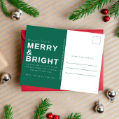 ブライトメリーファミリーフォトクリスマスホリデー ポストカード