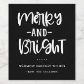 ブライトメリーブラックホリデーワインラベル ワインラベル (シングルラベル)