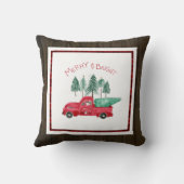 ブライトメリープレイド格言ファームハウスレッドトラックウッド クッション (裏面)