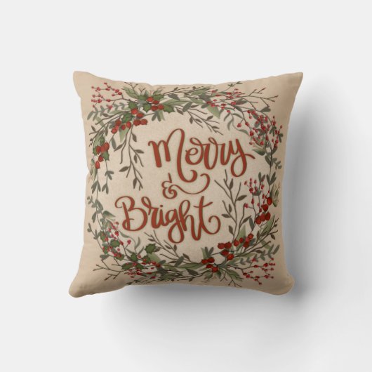 ブライトメリーベリーリースインスピレーション装飾用クッション クッション (裏面)